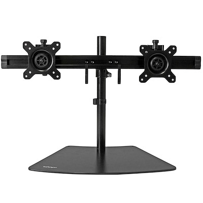 Startech.com soporte para dos monitores - base para dos pantallas - base - brazo ajustable - para pantalla lcd - plástico, aluminio, acero - negro - tamaño de pantalla: 24" - montable en el