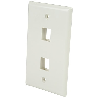 Startech.com placa de pared de 2 salidas rj45 - color blanco - placa de montaje - blanco - 2 puertos - para p/n: c6key110bl, c6key110rd, c6key110wh, c6key2bl, c6key2rd, c6key2wh