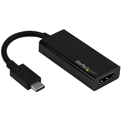 Startech.com usb-c to hdmi adapter - usb type-c to hdmi converter - 4k 60hz - adaptador de vídeo externo - usb-c - hdmi - negro - para p/n: tb3dk2dpm2, tb3dock2dppd, tb3dock2dppu, tb4cdock