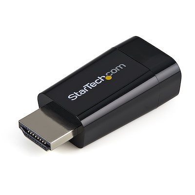 Startech.com adaptador conversor  de vídeo hdmi a vga - convertidor portátil ideal para chromebooks, ultrabooks y portátiles - 1920x1200 - adaptador de vídeo - hdmi macho a hd-15 (vga) hemb