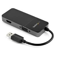 Adaptador de video externo usb 30 a hdmi y vga 4k 30hz tarjeta de video para mac y windows multipuertos 2en1 startechcom mod usb32hdvga