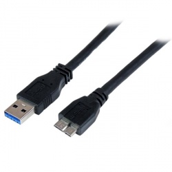 Startech.com cable certificado 1m usb 3.0 super speed ss micro usb b macho a usb a macho adaptador - negro - cable usb - micro-usb tipo b (m) a usb tipo a (m) - usb 3.0 - 1 m - negro - para