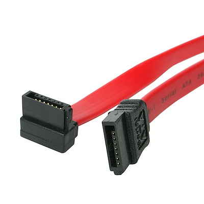 Startech.com cable de 60cm de datos sata en Ángulo recto a la derecha acodado en l 7 pines  - 2x serial ata macho - cable sata - serial ata 150/300/600 - sata (r) a sata (r) - 61 cm - conec