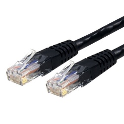 Startech.com 10ft cat6 ethernet cable, 10 gigabit molded rj45 650mhz 100w poe patch cord, cat 6 10gbe utp network cable with strain relief, black, fluke tested/wiring is ul certified/tia -