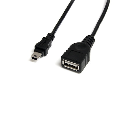 Startech.com cable mini usb 2.0 (30 cm) - usb a a mini b h/m - cable usb - usb (h) a mini usb tipo b (m) - usb 2.0 - 30 cm - negro