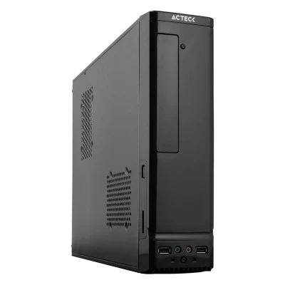 Gabinete Slim Acteck Atom GS240 Mini-Tower, Micro ATX, Mini-ITX, Fuente de poder 450W, Negro