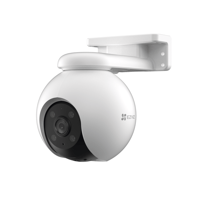 PT WiFi / (3K) 5MP / Visión 360° / Detección humana / Detección de Vehiculo / Sirena / Luz Parpadeante / Colores en Oscuridad / Micro SD / Presets / Autoseguimiento / Exterior