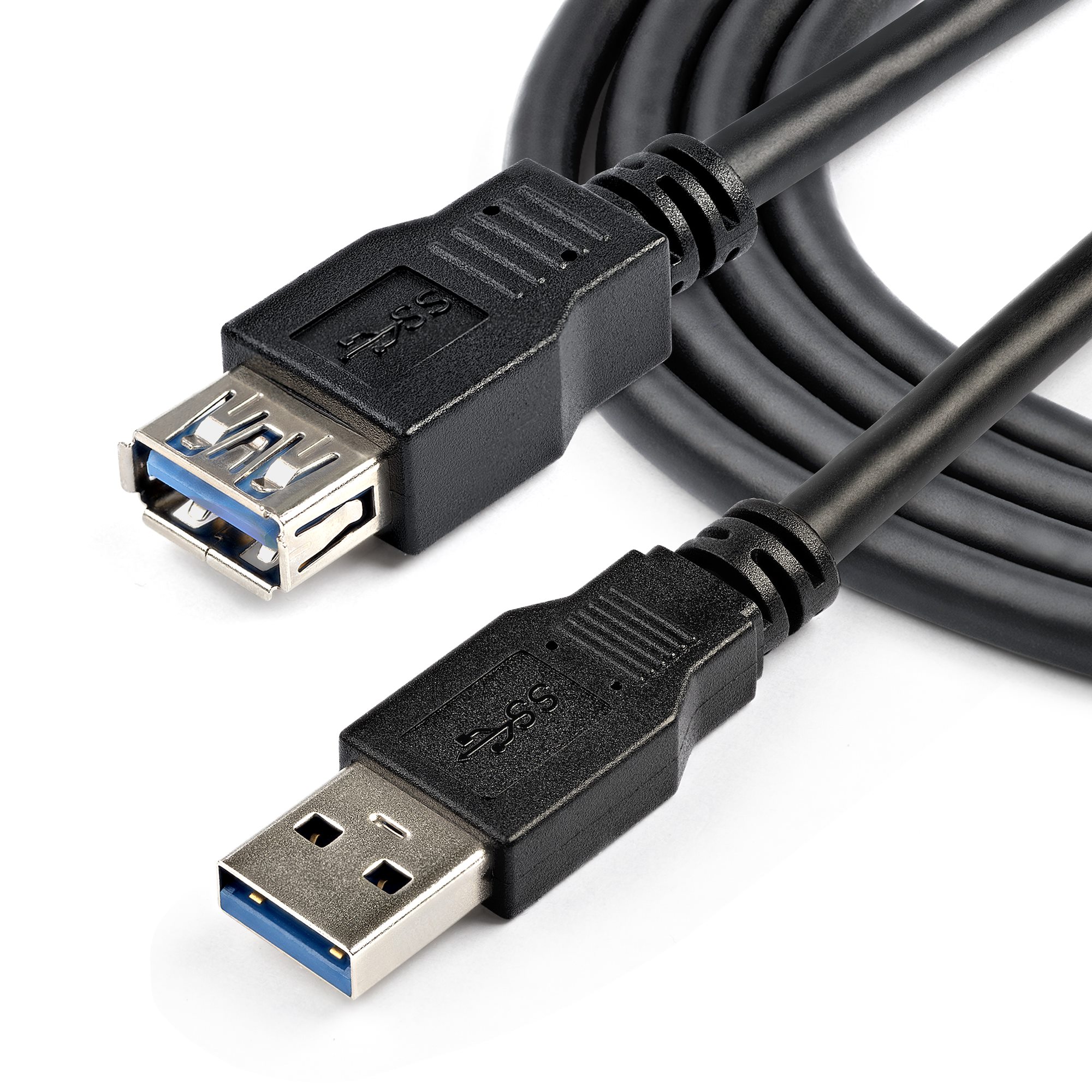 Startech.com cable usb 3.0 de 2m extensor alargador - usb a macho a hembra - cable alargador usb - usb tipo a (h) a usb tipo a (m) - usb 3.0 - 2 m - negro - para p/n: hb30a4aib, sv211dpua4k