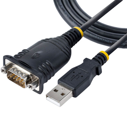 Startech.com 3ft (1m) usb to serial cable, db9 male rs232 to usb converter, usb to serial adapter for plc/printer/scanner/network switches, usb to com port adapter - prolific ic, automatic