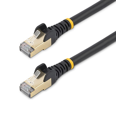 Startech.com 7ft cat6a ethernet cable, 10 gigabit shielded snagless rj45 100w poe patch cord, cat 6a 10gbe stp network cable w/strain relief, black, fluke tested/ul certified wiring/tia - c
