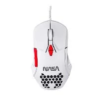 Mouse Gamer TechZone Óptico NASA NS-GM04, Alámbrico, USB, 6000DPI, Blanco/Rojo