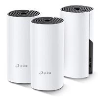 Sistema Mesh TP-Link Deco E4 3-pack, Wi-Fi 5, RJ-45 2, 1200 Mbps, Compatible Alexa, Banda cuadruple, Blanco, Gris