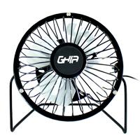 Mini ventilador de escritorio ghia gac-205 metalico color negro alimentacion usb