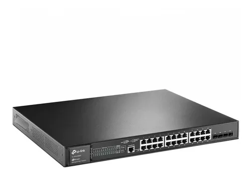 Tp-link jetstream tl-sg3428mp - conmutador - gestionado - 24 x 10/100/1000 (poe+) + 4 x gigabit sfp - montaje en rack - poe+ (384 w)