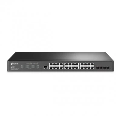 Switch TP-Link TL-SG3428 Gestionado, L2/L3, 24 puertos, Gigabit Ethernet (10/100/1000), 56 Gbit/s, 1U, Negro