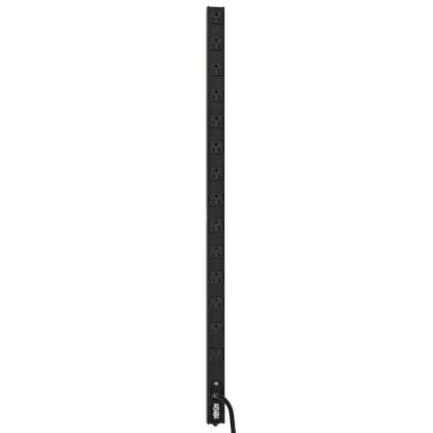 Pdu tripp lite básico monofásico 1.4kw 120v 14 tomacorrientes nema 5-15r entrada nema 5-15p instalación vertical 4.57m