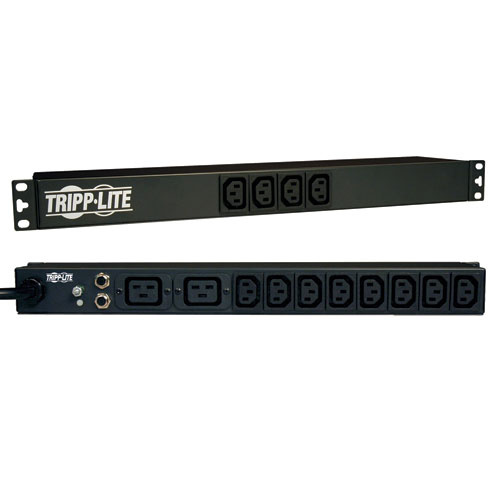 Tripp Lite by Eaton PDU Básico Monofásico, 1.6/3.8kW, 100-240V (12-C13 y 2-C19), C20, C14/L6-20P/L5-20P/5-20P/5-15P, 1U