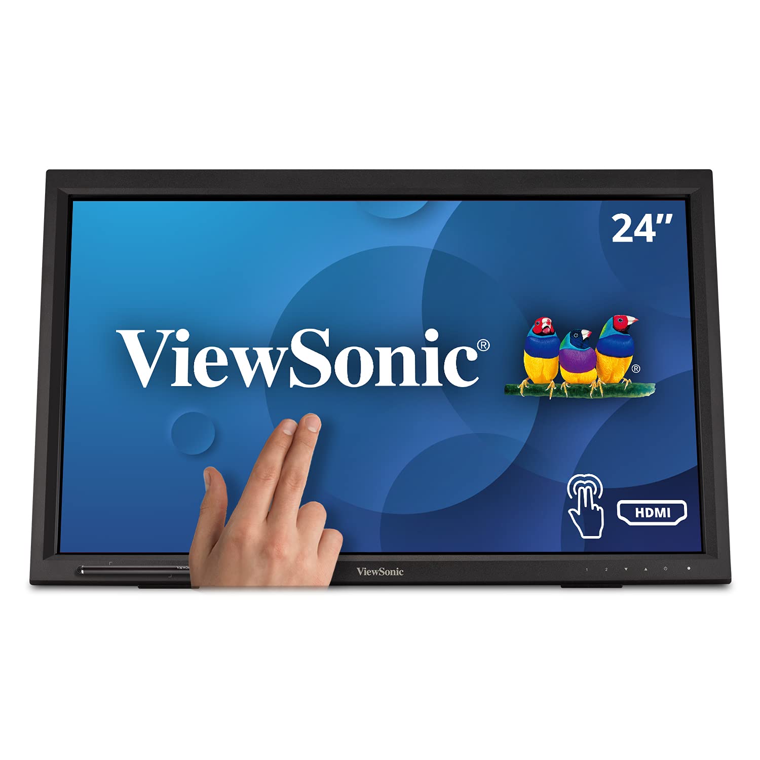 Monitor Viewsonic touch TD2423D LCD, 24", Full HD, 60Hz, MVA, HDMI, DP, Bocinas Integradas, Negro