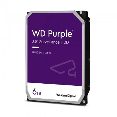 Disco Duro Western Digital PURPLE 6TB, SATA III, 6 Gbit/s, Cache 256MB, 5400RPM, 3.5 Pulgadas, VideoVigilancia