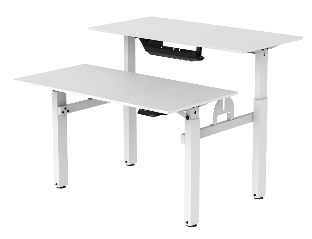 Acteck Escritorio Eléctrico Doble Ajustable Ergo Desk V2 ED727, Blanco