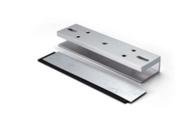 ZKTeco Bracket Tipo U para Puertas de Vidrio LMB-280U, para Chapa LM-280