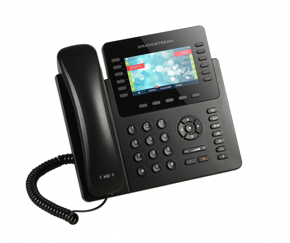 Grandstream teléfono ip con pantallas 4.3'' gxp2170, 12 líneas, 5 teclas programables, negro