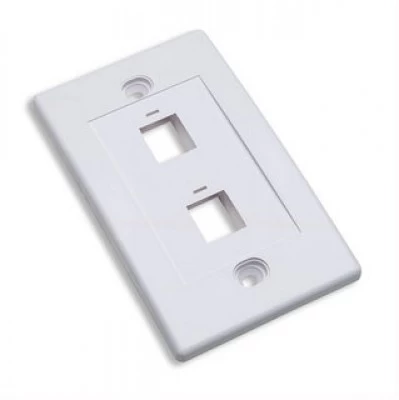 TAPA (FACEPLATE) INTELLINET PARA CAJA DE PARED DE 2 VENTANAS, BLANCA