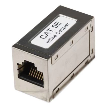 Cople intellinet cat5e rj45 modular metálico utp ftp 8p8c h-h color plateado