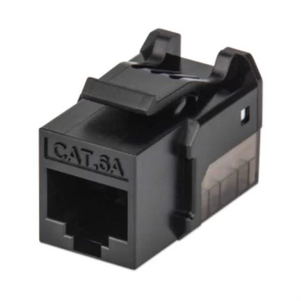 Jack intellinet keystone cat6a de impacto utp color negro