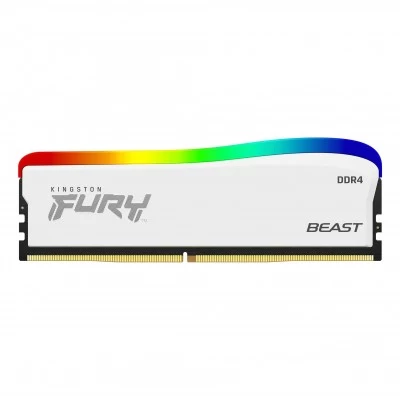 Memoria RAM Kingston FURY Beast RGB DDR4, 3600MHz, 8GB, Non-ECC, CL17, XMP, Blanco