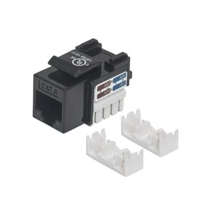 Jack intellinet rj45 cat 6 keyston de impacto color negro