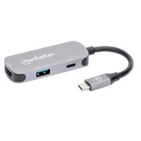 Manhattan Docking Station 130707 USB C, 1x USB, 1x USB C, 1x HDMI
