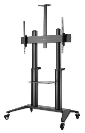 Manhattan Soporte Móvil de Piso 462341 para Pantalla 70" - 120", hasta 140Kg, Negro