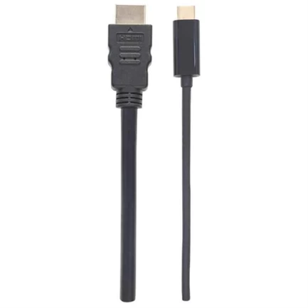 Cable manhattan adaptador usb-c a hdmi 4k salida 2m color negro