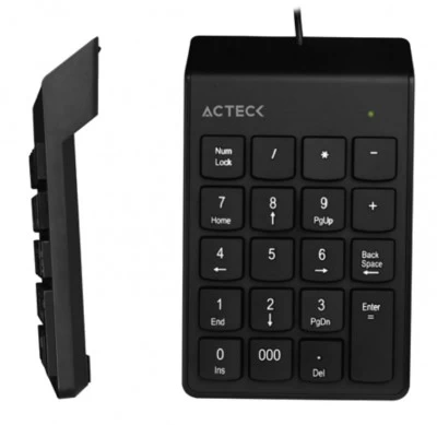 Teclado numerico Acteck Inspire TN220, USB, 19 teclas, Negro