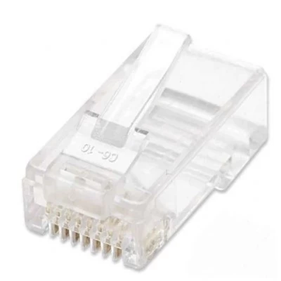 Bote de conectores RJ45 Intellinet, Cat5e, 2 puntas, para cable multifilar, 100 Piezas