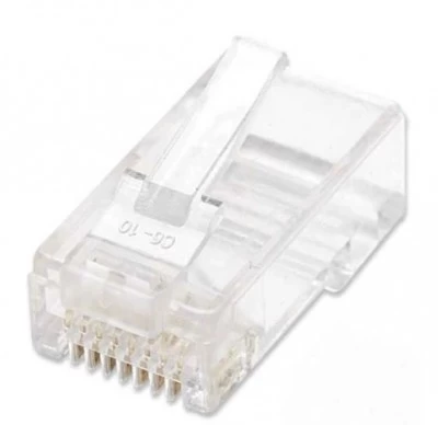 Paquete Plug Modular Intellinet, RJ45, CAT6, multifilar, 100 PIEZAS
