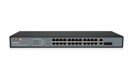 Switch Provision-ISR Gigabit Ethernet PoES-24370C+2Combo, 24 Puertos PoE 10/100Mbps + 2 Puertos SFP, 16000 Entradas - No Administrable