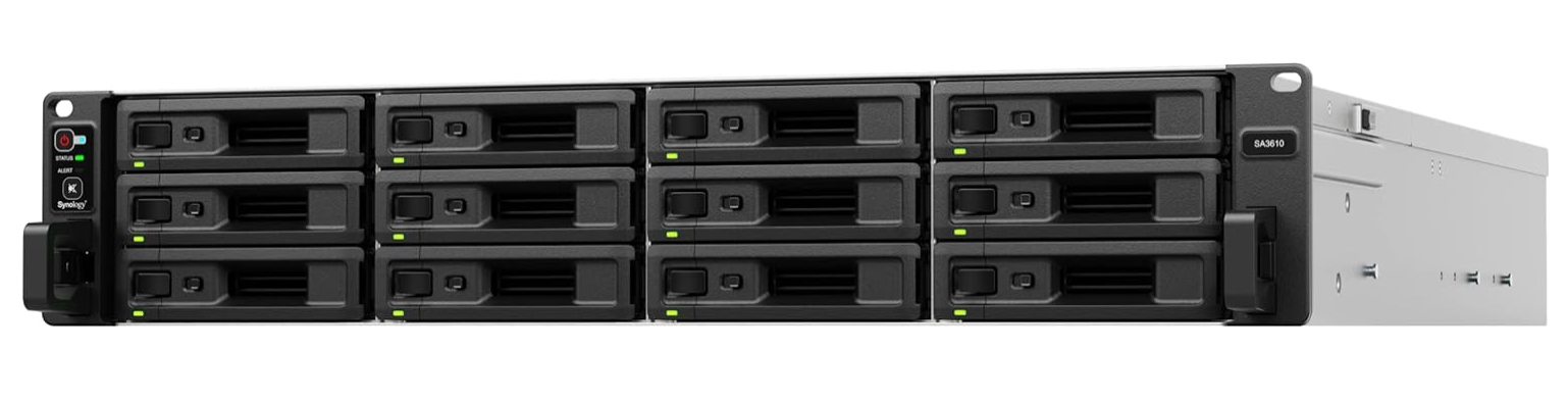 Synology NAS SA3610 de Montaje en Rack de 12 bahías  Nucleos 21 Base 27tu No Incluye Discos