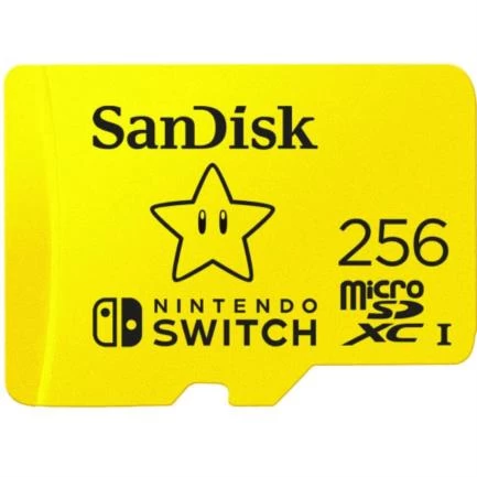 Memoria MicroSD SanDisk, 256 GB, 100 MB/s Lectura, 90 MB/s Escritura, Nintendo Switch, Edicion Mario Bros