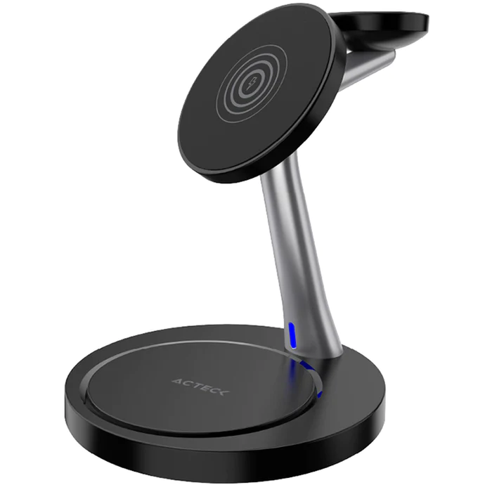 Cargador acteck energon s-mate ci740 / inalambrico qi / 15 w / 3 dispositivos / compatible con apple / ac-937139