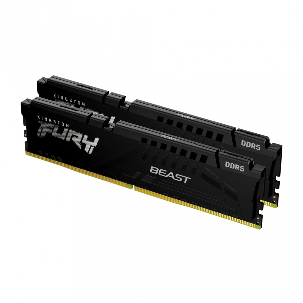 Kit de Memoria Ram Kingston FURY Beast 32Gb (2x16gb) DDR5 5200MHZ, KF552C40BBK2-32, Negro