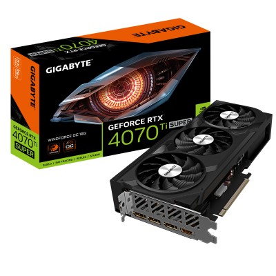 Tarjeta de video gigabyte nvidia geforce rtx 4070 ti super windforce oc 16g, 16gb, 256-bit gddr6x, pci express 4.0