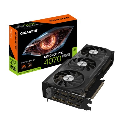 Tarjeta de Video Gigabyte GeForce RTX 4070 SUPER WINDFORCE OC 12G, 12GB, 192Bit, GDDR6X, 7680x4320