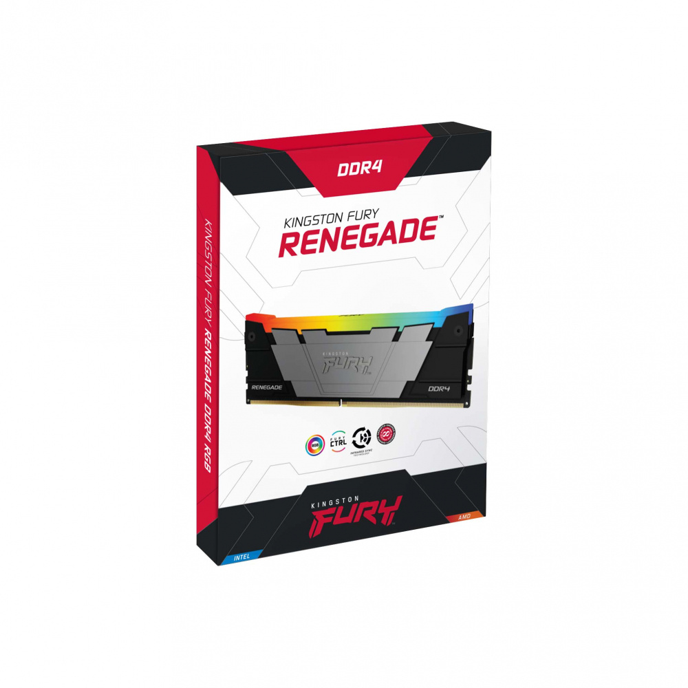 Memoria RAM Kingston Fury Renegade DDR4, 3600MHz, 32GB, CL18, XMP, Gris
