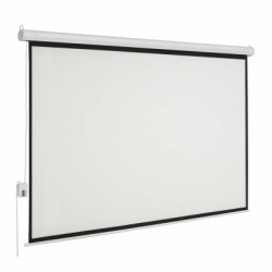 Pantalla proyeccion electrica multimedia screen mse-154, 86 pulgadas diagonal, medida 154 cm x 154 cm, formato 1:1, color blanco mate, para colgar o pared