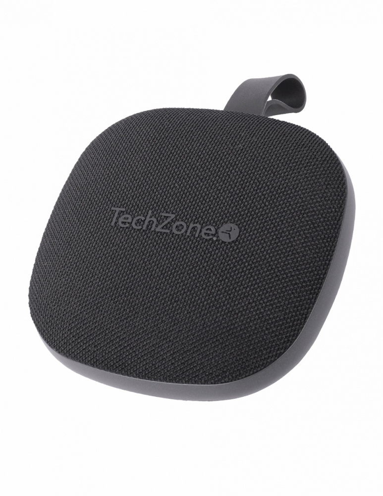 TechZone Bocina Portátil TZSP01, Bluetooth, Inalámbrico, 5W RMS, USB C, Negro/Gris