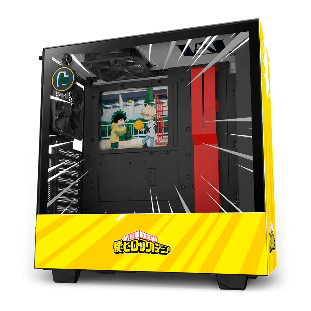 Gabinete NZXT H510i Rivals con Ventana, Midi-Tower, ATX/Micro-ATX/Mini-ATX, USB 3.2, sin Fuente, sin Ventiladores Instalados, Amarillo