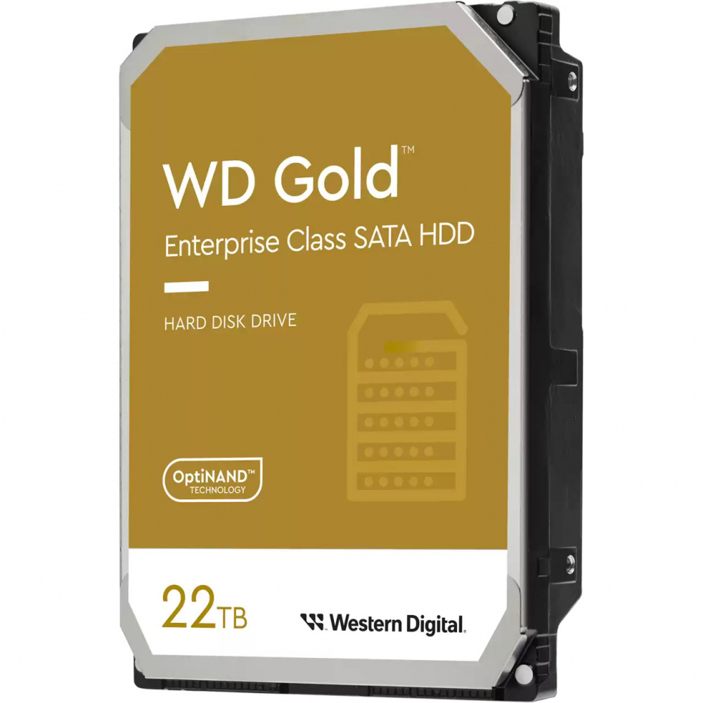 Disco duro interno wd gold 22tb 3.5 escritorio sata3 6gb/s 512mb 7200rpm 24x7 hotplug nas dvr nvr server datacente (wd221kryz)
