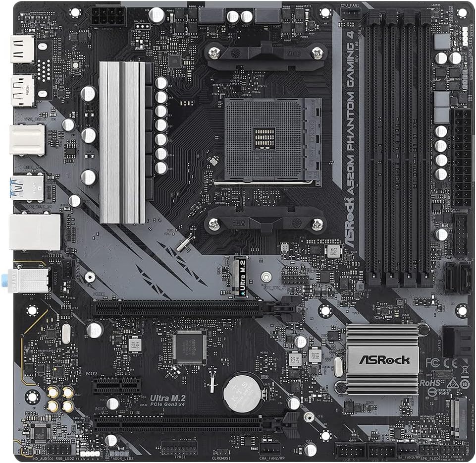 Asrock a520m phantom gaming 4 am4 amd a520 sata 6gb/s micro atx amd placa base